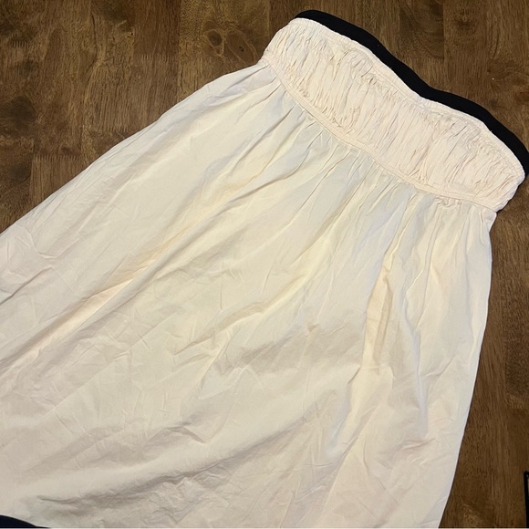 NWT Maeve by Anthropologie Pin-stuck Open Back Elegant Strapless White Dress M - Picture 8 of 13